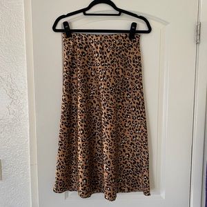 Nasty gal leopard print midi skirt!